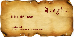 Miu Ámon névjegykártya